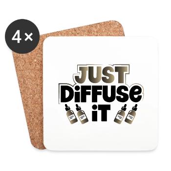 Essential Oil Gifts Just Diffuse It Essential - Coasters (set of 4) - white - Front