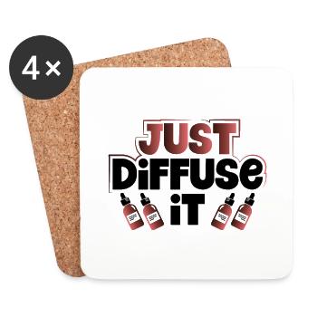 Essential Oil Gift Just Diffuse It Essential Oils - Coasters (set of 4) - white - Front