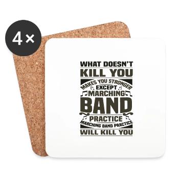 Marching Band Practice Kill You Marching Band - Dessous de verre (lot de 4) - blanc - Devant