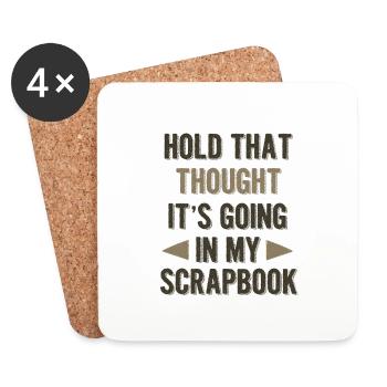 Scrapbooker-Geschenke halten diesen Gedanken fest, der in - Untersetzer (4er-Set) - Weiß - Vorne