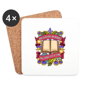 Scrapbooking Préserver les souvenirs une page à la fois - Dessous de verre (lot de 4) - blanc - Devant