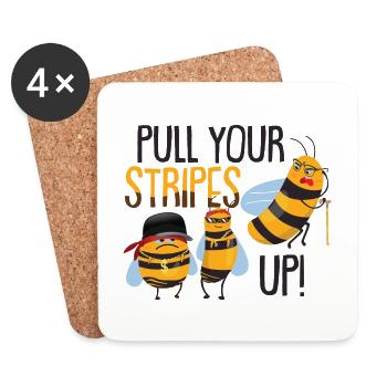 Drôle d’enfants Bumblebee Bee - Dessous de verre (lot de 4) - blanc - Devant