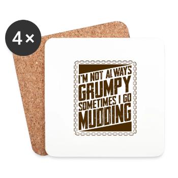 Mud Running Gifts Not Always Grumpy Sometimes Go - Coasters (set of 4) - white - Front
