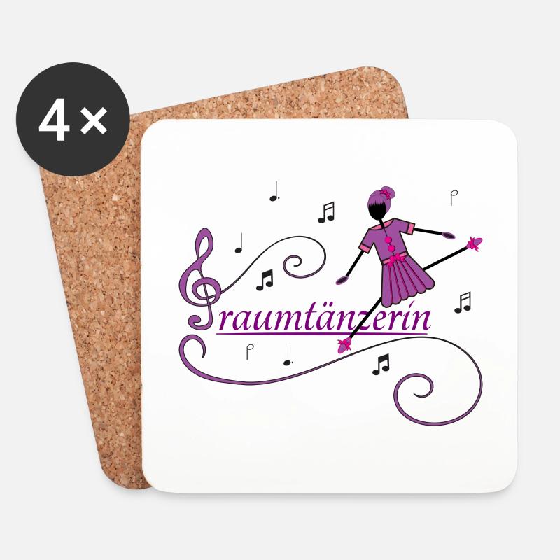Traumtänzerin - Untersetzer (4er-Set) - Weiß