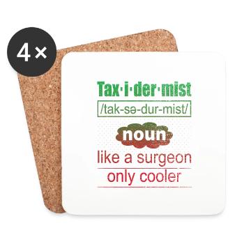 Definition des Präparators wie ein Chirurg, nur kühler - Untersetzer (4er-Set) - Weiß - Vorne