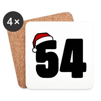 54 Numéro Noël - Dessous de verre (lot de 4) - blanc - Devant