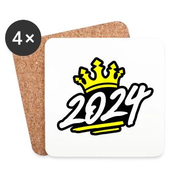 2024 Krone - Untersetzer (4er-Set) - Weiß - Vorne