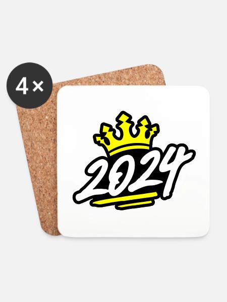 2024 Krone - Untersetzer (4er-Set) - Weiß