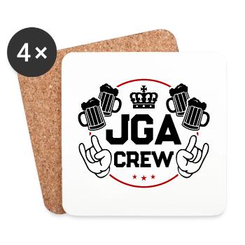 Jga Crew Junggesellenabschied Spruch - Untersetzer (4er-Set) - Weiß - Vorne