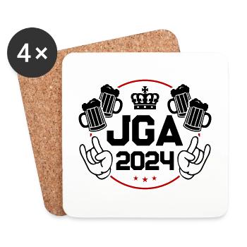 Bachelor Party 2024 Bachelor Party - Coasters (set of 4) - white - Front