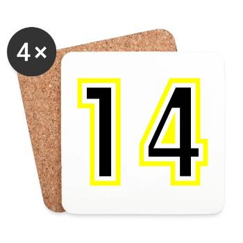14 Number College - Coasters (set of 4) - white - Front