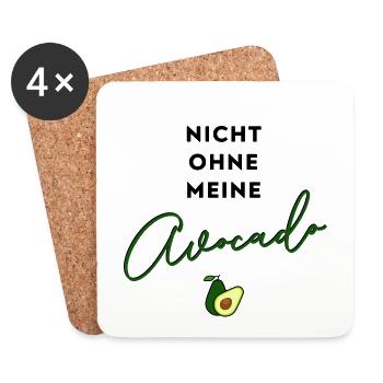 NICHT OHNE MEINE AVOCADO - Untersetzer (4er-Set) - Weiß - Vorne