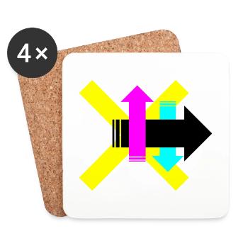 ARROWS - Coasters (set of 4) - white - Front