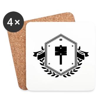 Signpost Coat of Arms - Coasters (set of 4) - white - Front