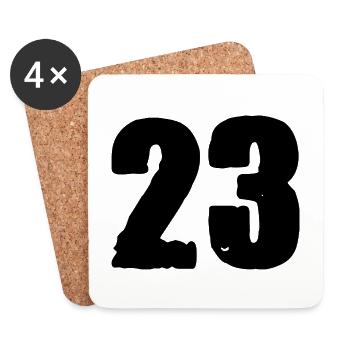 23 number jersey - Coasters (set of 4) - white - Front