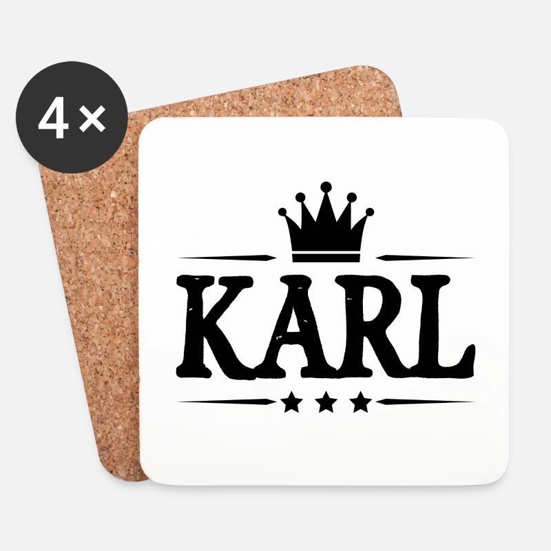 Karl - Untersetzer (4er-Set) - Weiß