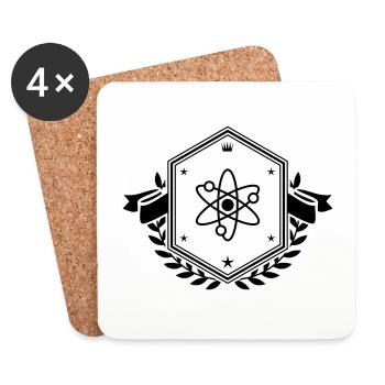 Atom Wappen - Untersetzer (4er-Set) - Weiß - Vorne