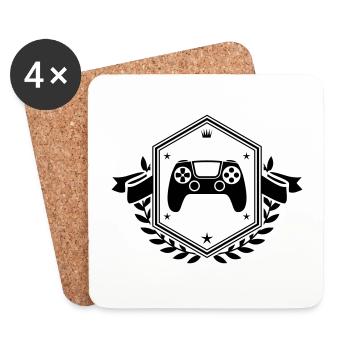 Gamepad Crest Controller - Coasters (set of 4) - white - Front