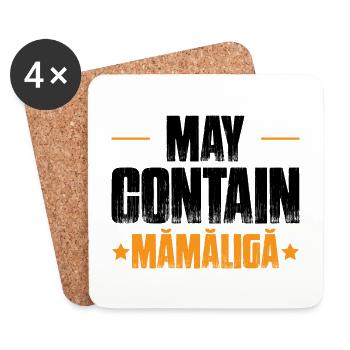 May Contain Mamaliga - Coasters (set of 4) - white - Front