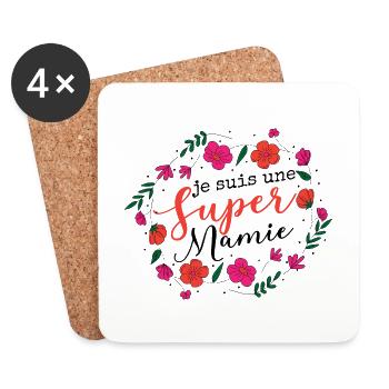 Je Suis Une Mamie - Dessous de verre (lot de 4) - blanc - Devant