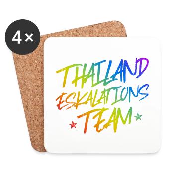 Thailand Eskalation - Untersetzer (4er-Set) - Weiß - Vorne