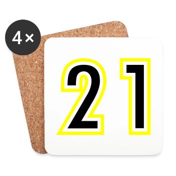 21 Number College - Coasters (set of 4) - white - Front