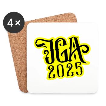 Jga 2025 Junggesellenabschied - Untersetzer (4er-Set) - Weiß - Vorne