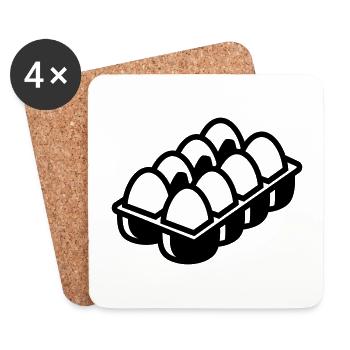 Eier symbol - Untersetzer (4er-Set) - Weiß - Vorne