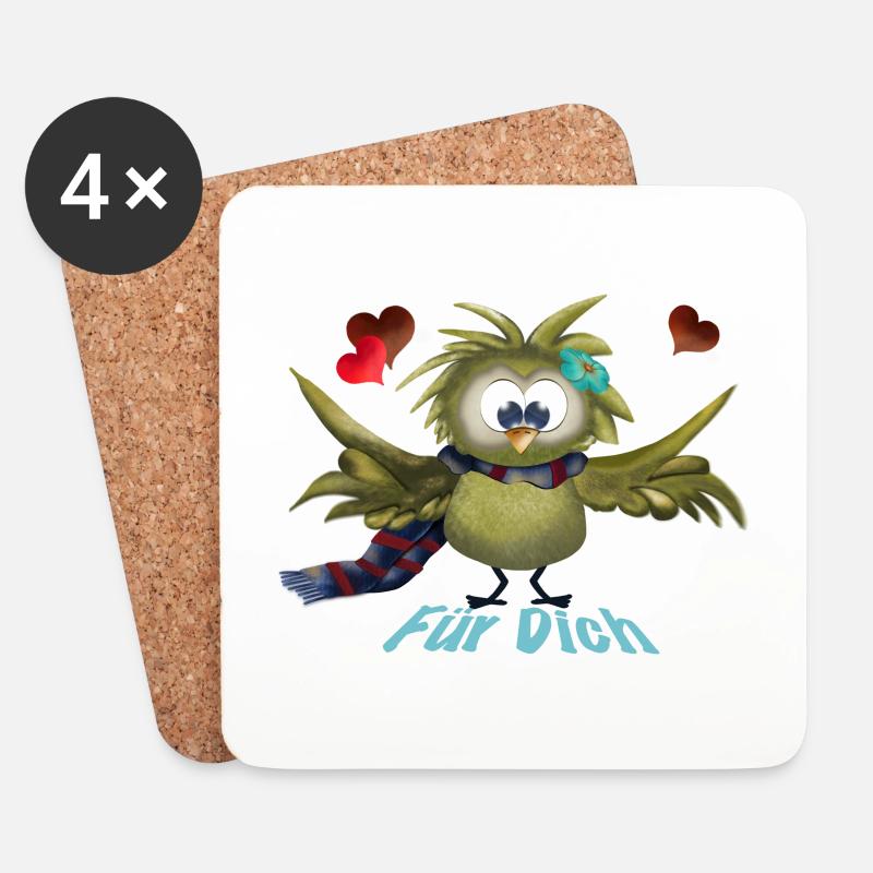 Für Dich - Untersetzer (4er-Set) - Weiß