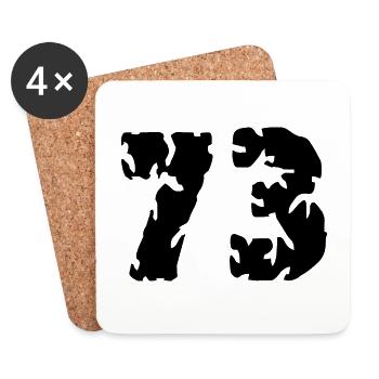 73 Number jersey - Coasters (set of 4) - white - Front