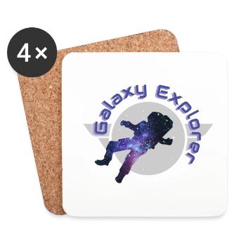 Galaxy Explorer Galaxy Space Astronaut Gift - Coasters (set of 4) - white - Front