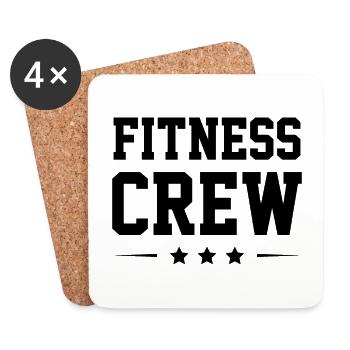 Fitness Crew - Untersetzer (4er-Set) - Weiß - Vorne