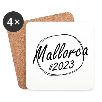 Mallorca 2023 - Coasters (set of 4) - white - Front