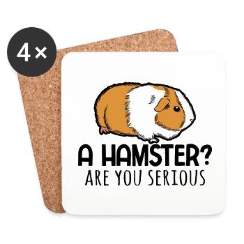 Nagetier Meerschwein Meerschweinchen - Untersetzer (4er-Set) - Weiß - Vorne