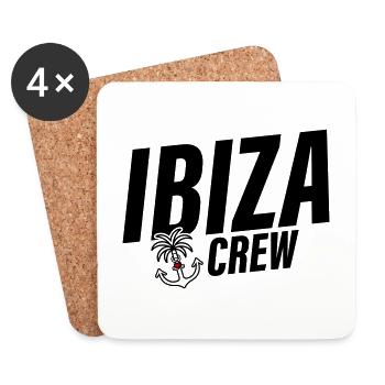 Ibiza Crew Anchor Palm Tree Heart Love - Coasters (set of 4) - white - Front