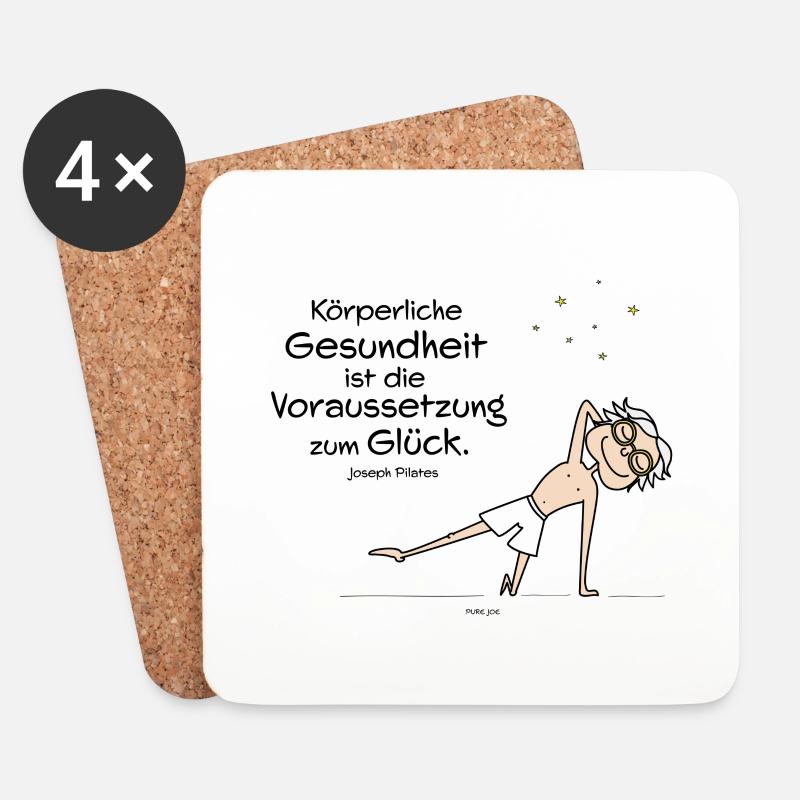 Körperliche Gesundheit - Untersetzer (4er-Set) - Weiß
