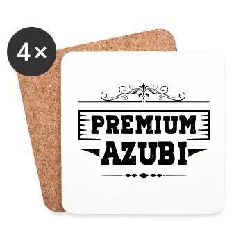 Premium Azubi - Untersetzer (4er-Set) - Weiß - Vorne