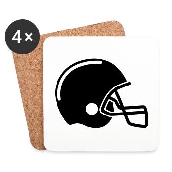 Football Helmet icon - Coasters (set of 4) - white - Front
