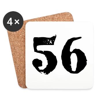 56 Number jersey - Coasters (set of 4) - white - Front