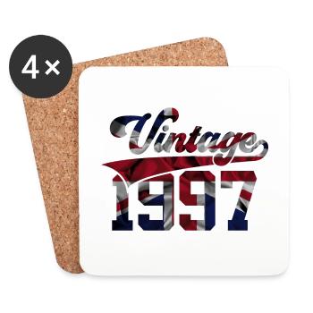 VINTAGE 1997 UK 29TH BIRTHDAY - Coasters (set of 4) - white - Front