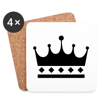 Crown Symbol - Coasters (set of 4) - white - Front