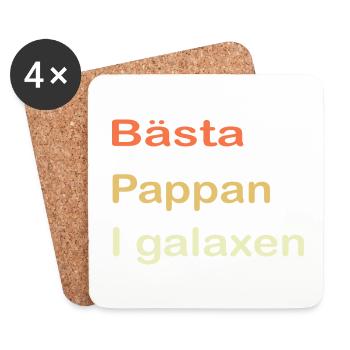 Bester Vater in der Galaxie - Untersetzer (4er-Set) - Weiß - Vorne