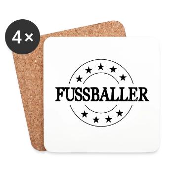 Fussballer Fussball Spieler - Untersetzer (4er-Set) - Weiß - Vorne