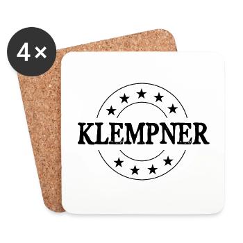 Klempner Beruf - Untersetzer (4er-Set) - Weiß - Vorne