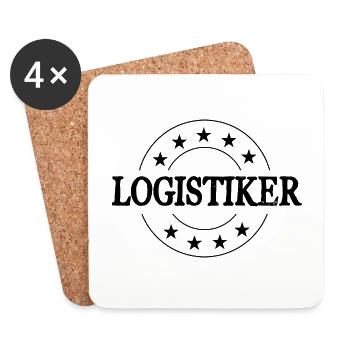 Logistiker Beruf - Untersetzer (4er-Set) - Weiß - Vorne
