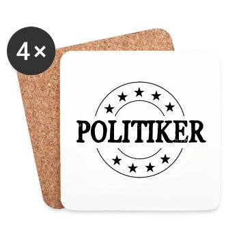 Politiker Beruf - Untersetzer (4er-Set) - Weiß - Vorne