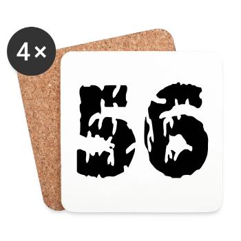 56 Number jersey - Coasters (set of 4) - white - Front
