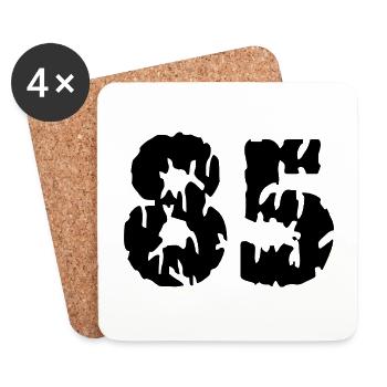 85 Number jersey - Coasters (set of 4) - white - Front