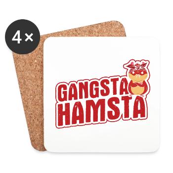 Nagetier Hamster - Untersetzer (4er-Set) - Weiß - Vorne