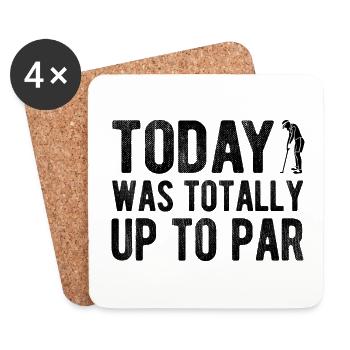 Golfplatz zum Golfen Golf - Untersetzer (4er-Set) - Weiß - Vorne